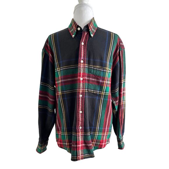 90's Gap Classic Multicolor Tartan PatternPlaid Button Down - Picture 1 of 9